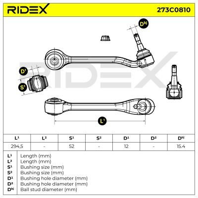 Querlenker RIDEX 273C0810 273C0810 - foto 5