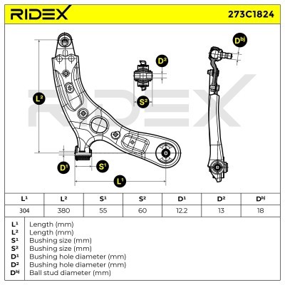Querlenker RIDEX 273C1824 273C1824 - foto 8