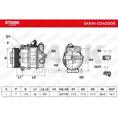 Kompressor, Klimaanlage SKKM-0340008 - foto 8