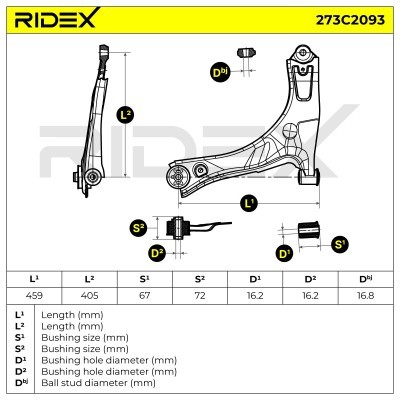 Querlenker RIDEX 273C2093 273C2093 - foto 5