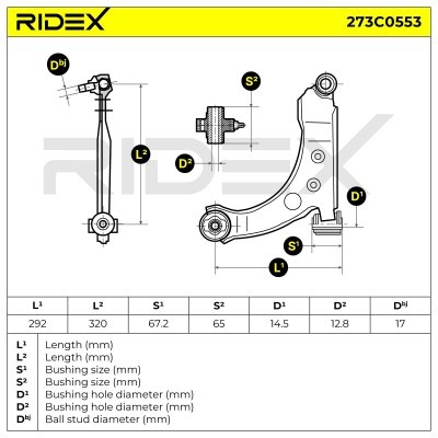 Querlenker RIDEX 273C0553 273C0553 - foto 7