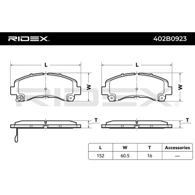Bremsbeläge Satz RIDEX 402B0923 402B0923 - foto 4