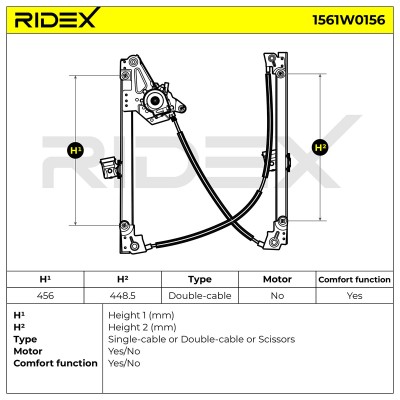 Fensterheber RIDEX 1561W0156 1561W0156 - foto 7