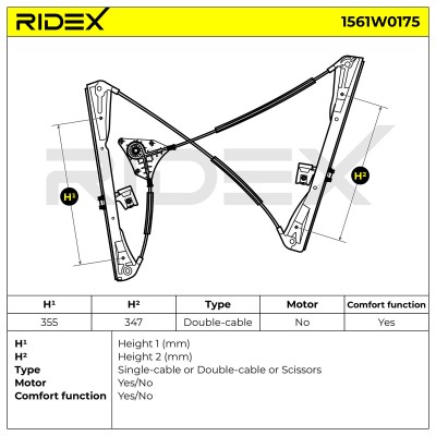 Fensterheber RIDEX 1561W0175 1561W0175 - foto 8