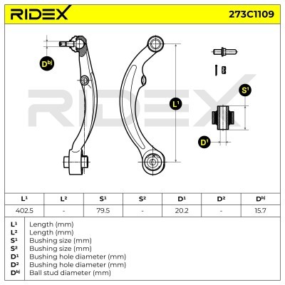 Querlenker RIDEX 273C1109 273C1109 - foto 6