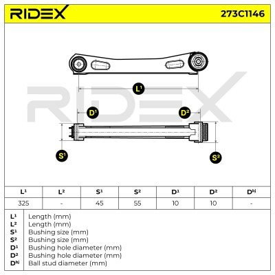 Querlenker RIDEX 273C1146 273C1146 - foto 5