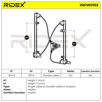 Fensterheber RIDEX 1561W0103 1561W0103 - foto 8