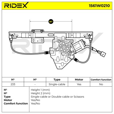 Fensterheber RIDEX 1561W0210 1561W0210 - foto 8