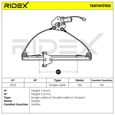 Fensterheber RIDEX 1561W0165 1561W0165 - foto 5