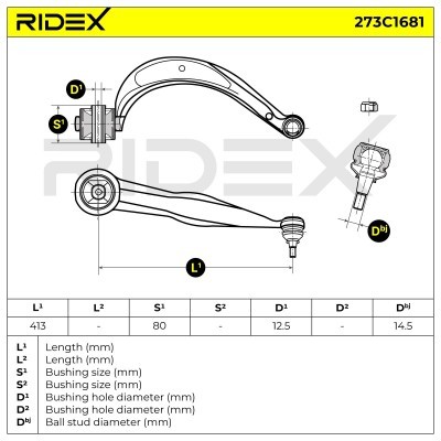 Querlenker RIDEX 273C1681 273C1681 - foto 7
