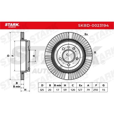Bremsscheibe Stark SKBD-0023194 SKBD-0023194 - foto 3