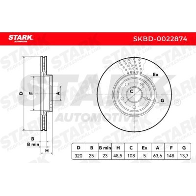 Bremsscheibe Stark SKBD-0022874 SKBD-0022874 - foto 3