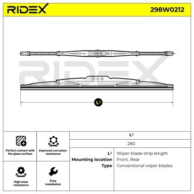 Wischblatt RIDEX 298W0212 298W0212 - foto 6