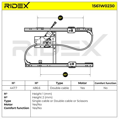 Fensterheber RIDEX 1561W0230 1561W0230 - foto 7