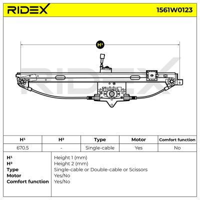 Fensterheber RIDEX 1561W0123 1561W0123 - foto 7