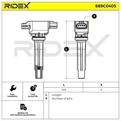 Zündspule RIDEX 689C0405 689C0405 - foto 6