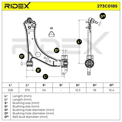 Querlenker RIDEX 273C0185 273C0185 - foto 5