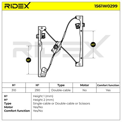 Fensterheber RIDEX 1561W0299 1561W0299 - foto 5