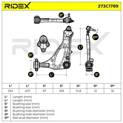Querlenker RIDEX 273C1789 273C1789 - foto 5