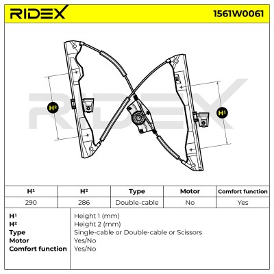 Fensterheber RIDEX 1561W0061 1561W0061 - foto 8