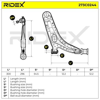 Querlenker RIDEX 273C0244 273C0244 - foto 7