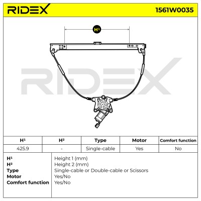 Fensterheber RIDEX 1561W0035 1561W0035 - foto 9