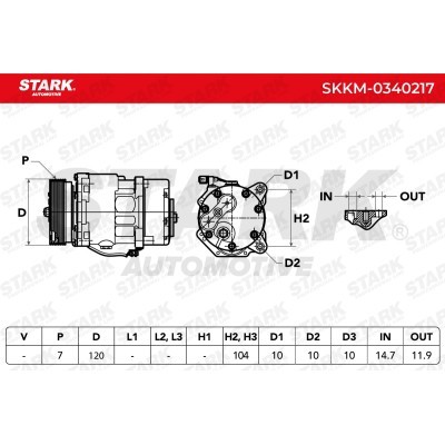 Kompressor, Klimaanlage SKKM-0340217 - foto 5