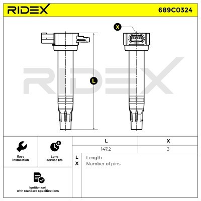 Zündspule RIDEX 689C0324 689C0324 - foto 5