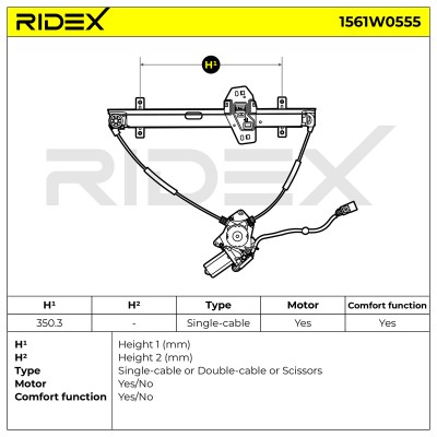 Fensterheber RIDEX 1561W0555 1561W0555 - foto 6