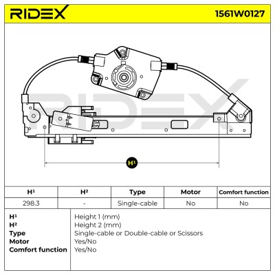 Fensterheber RIDEX 1561W0127 1561W0127 - foto 8