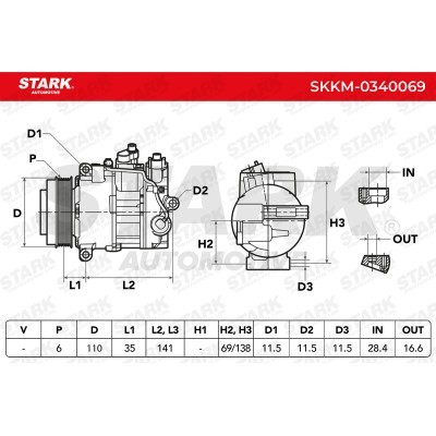 Kompressor, Klimaanlage SKKM-0340069 - foto 7