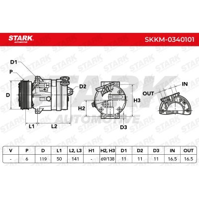 Kompressor, Klimaanlage SKKM-0340101 - foto 9
