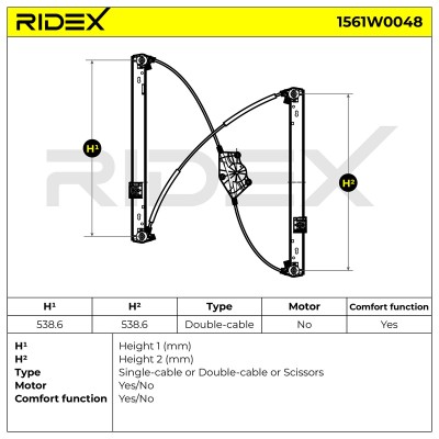 Fensterheber RIDEX 1561W0048 1561W0048 - foto 6