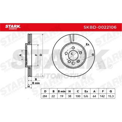 Bremsscheibe Stark SKBD-0022106 SKBD-0022106 - foto 5