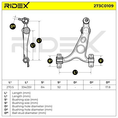 Querlenker RIDEX 273C0109 273C0109 - foto 8