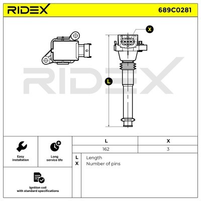 Zündspule RIDEX 689C0281 689C0281 - foto 5