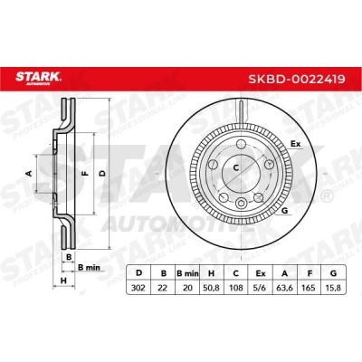 Bremsscheibe Stark SKBD-0022419 SKBD-0022419 - foto 5