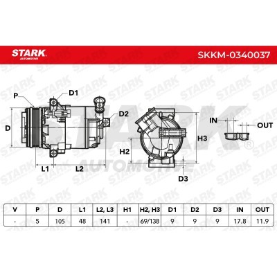 Kompressor, Klimaanlage SKKM-0340037 - foto 7