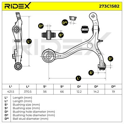 Querlenker RIDEX 273C1582 273C1582 - foto 5