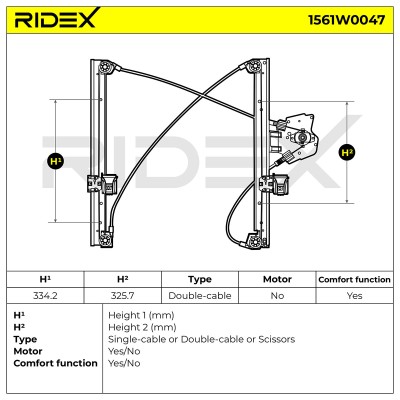 Fensterheber RIDEX 1561W0047 1561W0047 - foto 8