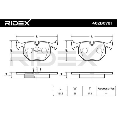 Bremsbeläge Satz RIDEX 402B0781 402B0781 - foto 4