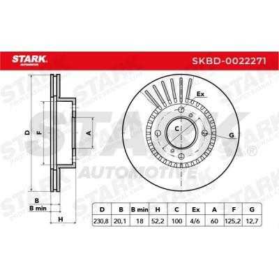 Bremsscheibe Stark SKBD-0022271 SKBD-0022271 - foto 8