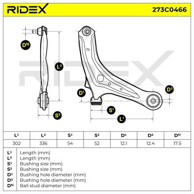 Querlenker RIDEX 273C0466 273C0466 - foto 6