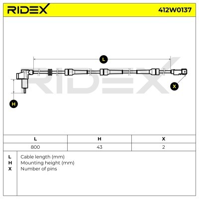 ABS Sensor RIDEX 412W0137 412W0137 - foto 5