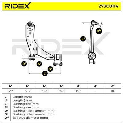 Querlenker RIDEX 273C0114 273C0114 - foto 4