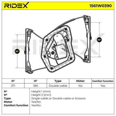 Fensterheber RIDEX 1561W0390 1561W0390 - foto 6