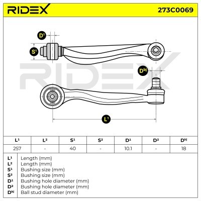 Querlenker RIDEX 273C0069 273C0069 - foto 6
