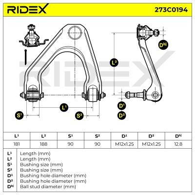 Querlenker RIDEX 273C0194 273C0194 - foto 6
