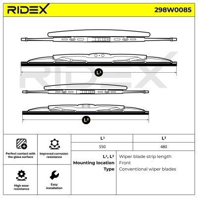 Wischblatt RIDEX 298W0085 298W0085 - foto 7