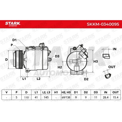 Kompressor, Klimaanlage SKKM-0340095 - foto 4
